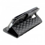 Wholesale Samsung Galaxy S5 Quilted Flip Leather Wallet Case w Stand (Black)